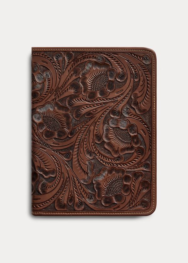 Men's Ralph Lauren Hand-Tooled Leather Portfolio | 518960YHK